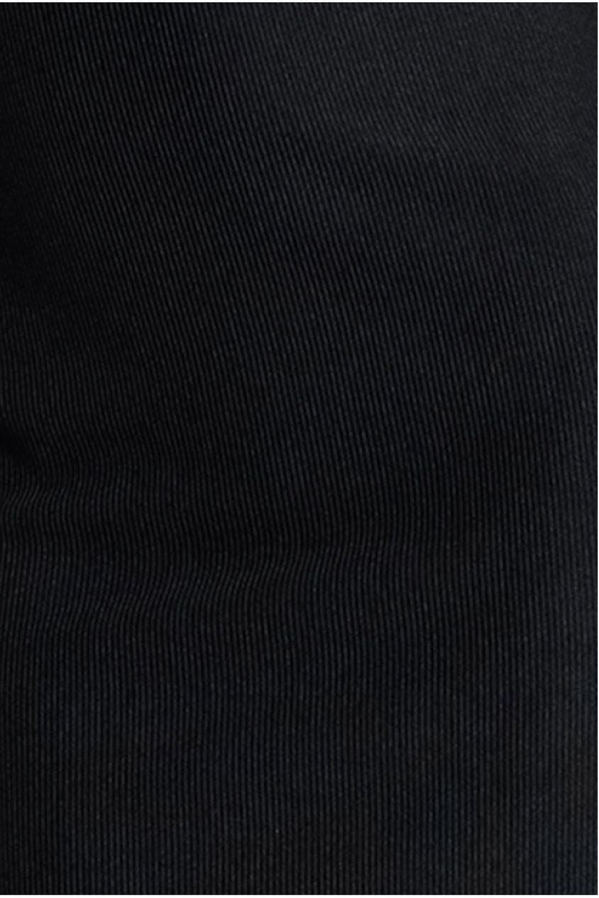 Black Ribbed Bandeau Bodycon Midi Dress With Slit DR4186