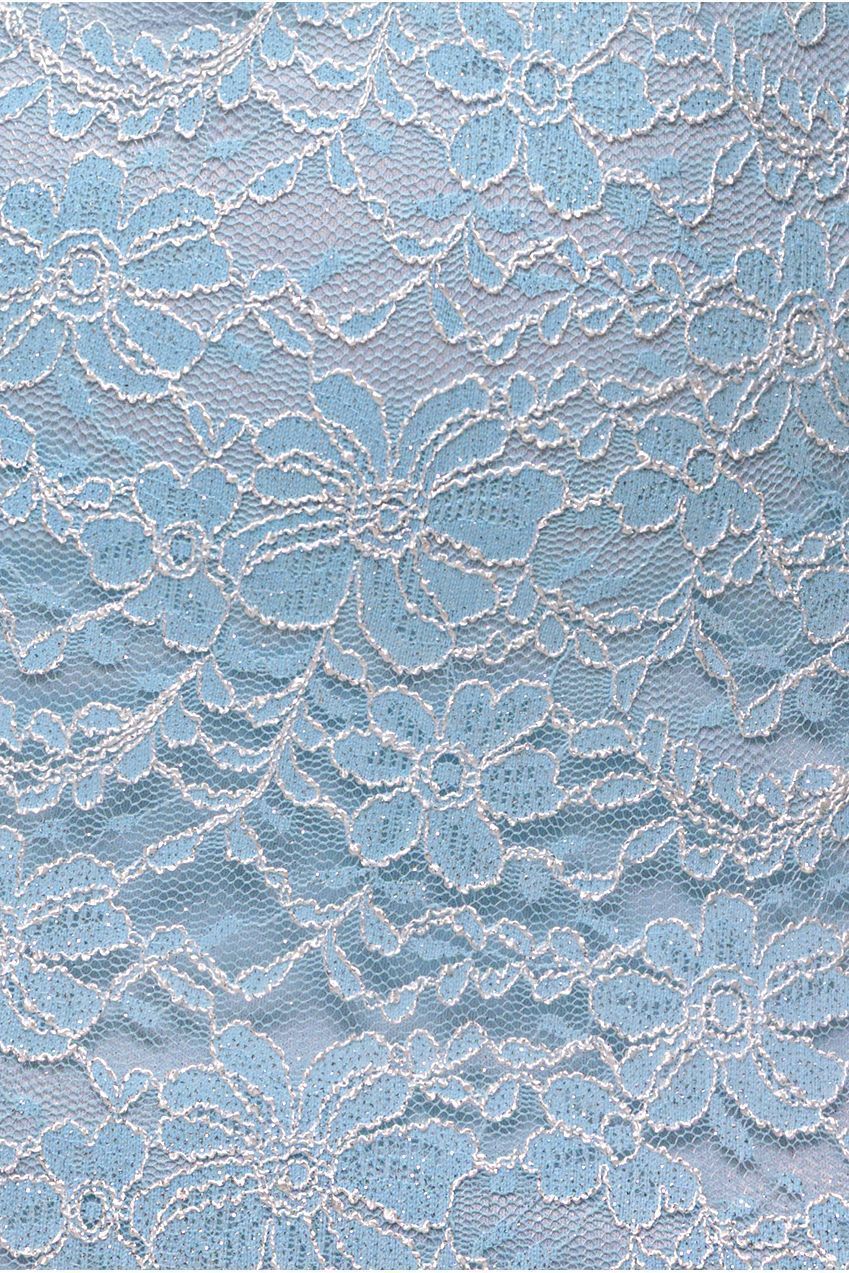 Sky Blue Corded Lace Cape Sleeve Mermaid Maxi Dress DR4621