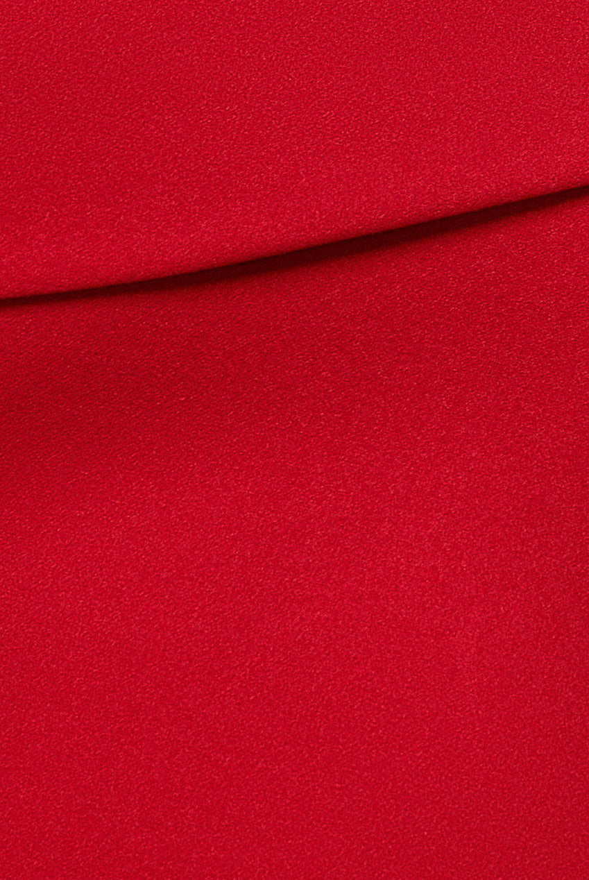 Red Off-Shoulder Pleated Waist Maxi Dress DR2594