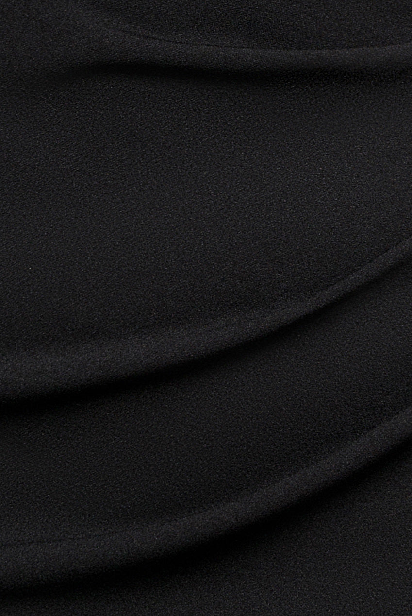Black Off-Shoulder Draped Sleeve Maxi Dress DR3259