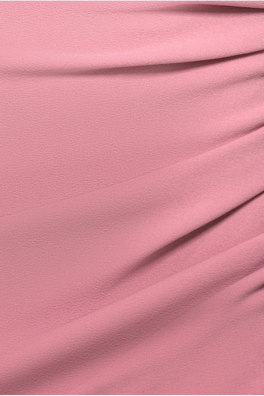Rose Pink One Shoulder Satin Band Maxi Dress DR3454