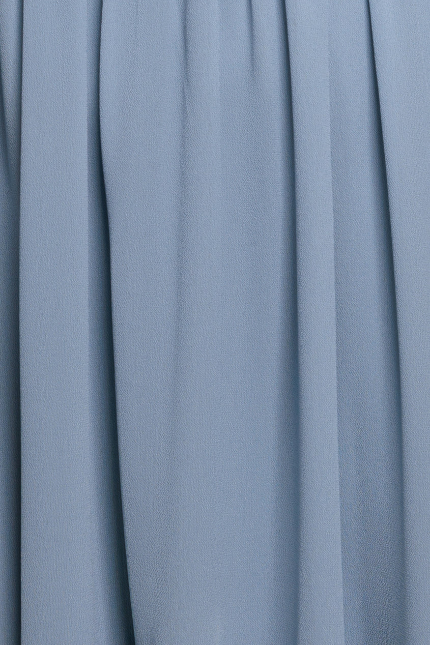 Blue Flowy Chiffon Bridesmaid Maxi Dress DR3777