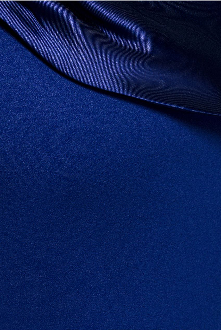 Royal Blue Satin Twist One Shoulder Maxi Dress DR4576QZ