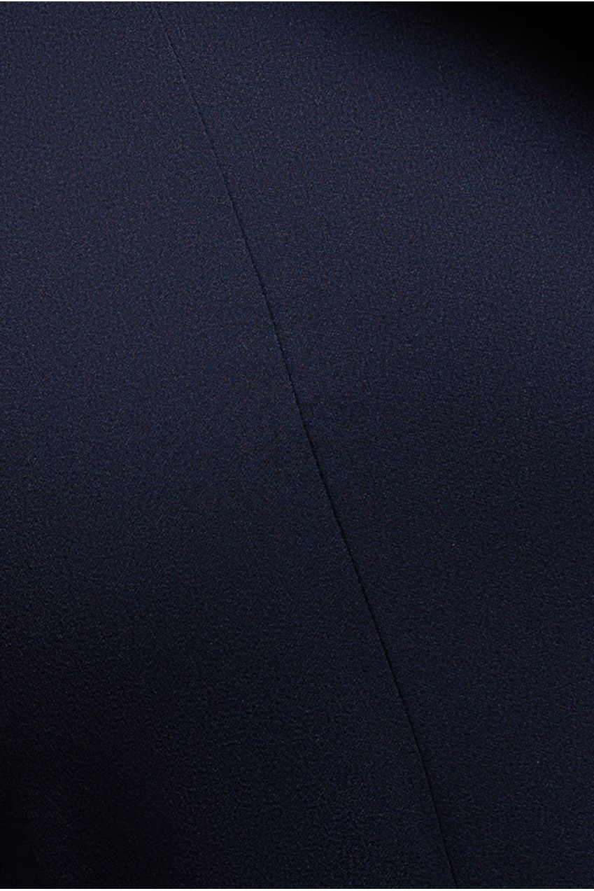 Navy Blue Off-Shoulder Satin Bow Back Maxi Dress DR4708