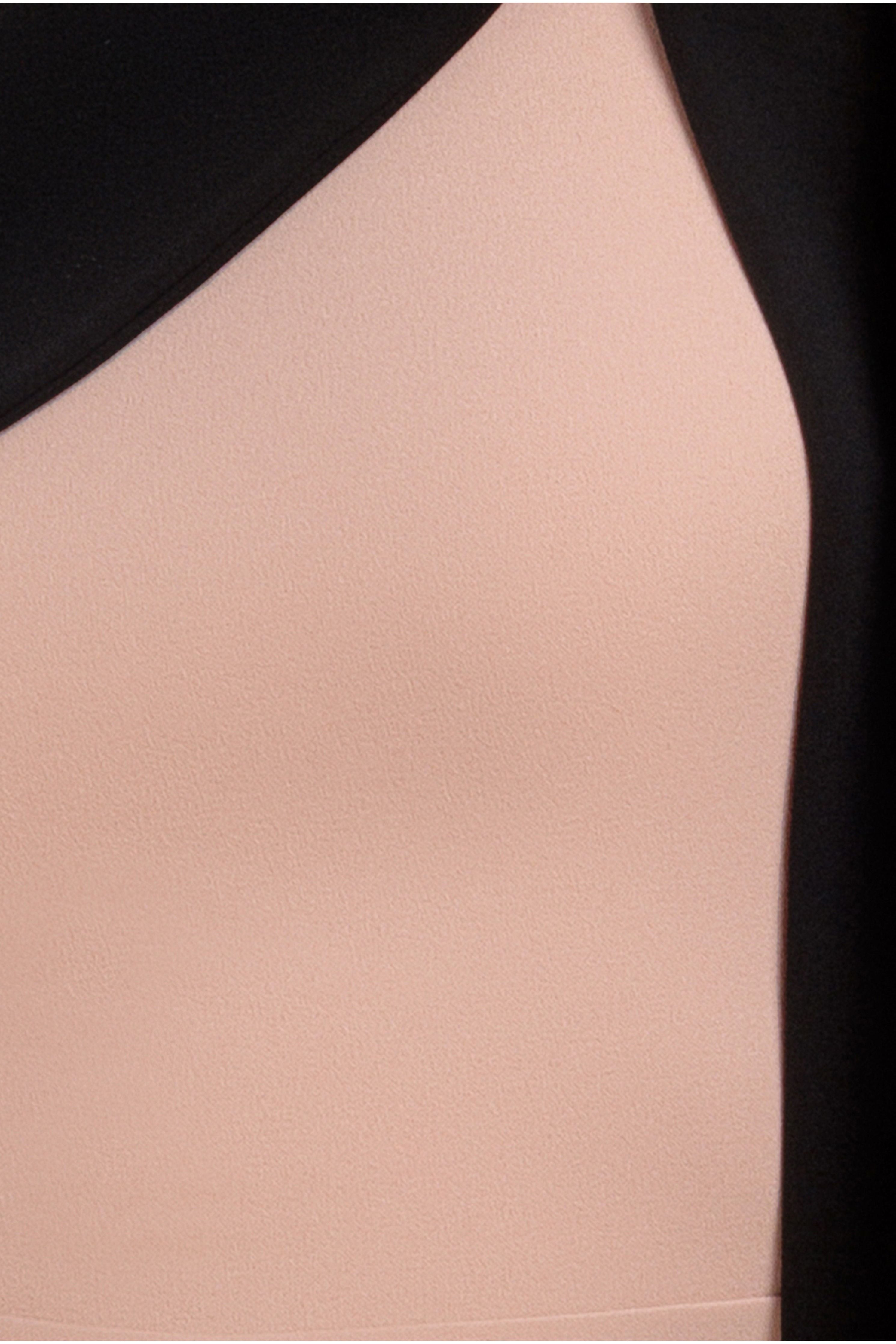 Nude & Black One Shoulder Bow Detail Maxi Dress DR4717
